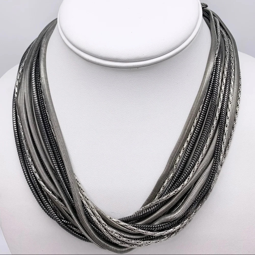 Kiam Family Mixed Metal 17-Strand Necklace